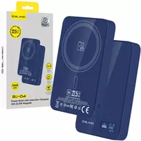 Blavec BJ-04 Slim Power Bank | 10,000 mAh | 22.5W | USB-C, Wireless, MagSafe | blue