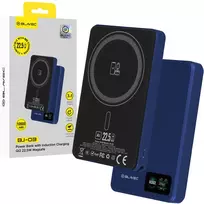 Blavec BJ-03 Slim Power Bank | 10,000 mAh | 22.5W | USB-C, MagSafe, Wireless | blue