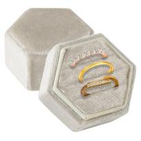 Proposal Velvet Jewelry Ring Box Hexagon Box Women balta