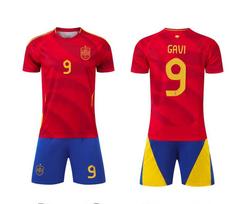 24-25 Ispanijos namų komanda Nr. 9 Nacionalinės Komandos Futbolo Marškinėliai Vaikų Drabužiai Suaugusiųjų Rinkinys Dydis 14-3XL 14 yards/90