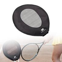 Head Cover Training Tennis Resistance Portable Racket Sleeve Breathable Mesh juoda