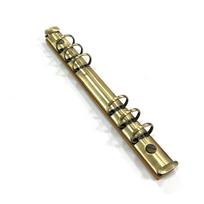 A5 Metal Ring Binder Clips with Bamboo Back Panel 6 Detachable Buckle Loose-leaf Binding Strip for Data Book Album Notebook Inner Diameter 15mm bronza