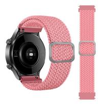For Samsung Galaxy Watch 3 45mm Adjustable Nylon Braided Elasticity Watch Band(Red) For Samsung Galaxy Watch 3 45mm rožinė