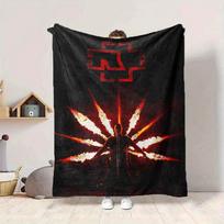 1pc Rammstein Soft Skin-Friendly Flannel Blanket with Digital Printing, Various Sizes Available for Family, Friends, Birthday007 130cmx150cm