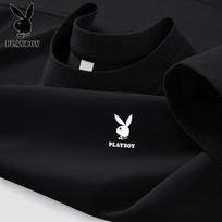 PLAYBOY Men's 2026 Loose Fit Cotton Short Sleeve T-Shirt M juoda