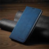 Leather Magnetic Flip Case For iPhone 16 15 14 Pro Max 16E 13 12 11 XS X XR SE 2022 8 7 Plus Mini Wallet Card Solt Phone Cover For iPhone X or XS mėlyna