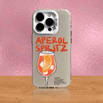 Aperol Spritz Pattern Phone Case For iPhone 16,15,14,13,12,11,Pro,Max,Plus,Mini,SE White Candy Matte Shockproof Cover iPhone13