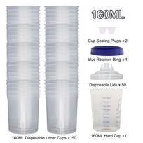 50Pcs/Set Spray Gun Paint Mixing Cup H/O Quick Cup Spray Gun Tank 160ML/300ML/600ML Disposable Paint Cup