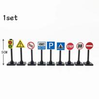 Miesto traukinio bėgių šviesoforo lempa gatvės vaizdo ženklai indikatorius plytinio kelio ženklas kryžminis kelio ženklas užtvaros modelis konstravimo kaladėlės žaislai black
