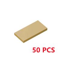 50 vnt./partija Statybiniai kaladėlės 87079 Plytelė 2x4 „Pasidaryk pats“ Surinkimo kolekcijos Didmeninis modulinis GBC žaislas aukštųjų technologijų MOC rinkiniui gelsvai ruda