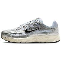 Nike P-6000 White Metallic Silver Flat Silver Black 40.5