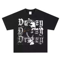 Drake Drizzy T-Shirt Unisex Gothic Hip Hop Graphic Print Pure Cotton Crew Neck High Street Fashion Tops for All Seasons Rap F... S įvairiaspalvis