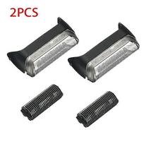 Shaver Blade Cutter Head & Foil Replace For Braun 10B Series 1 190 180 1735. (black+silver)(4pcs)