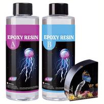 Epoksidinės dervos rinkinys 10.4oz/17.6oz Crystal Clear savaime išsilyginantis, lengvai maišomas 1:1 epoksidinė derva papuošalams dengti