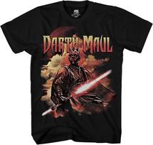 ŽVAIGŽDŽIŲ KARAI Darth Maul Tamsusis Zabrakas Sith Džedajus Marškinėliai S juoda