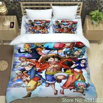 Cartoon One-Piece Bedding Sets Exquisite Supplies Pillowcase Anime Bedclothes 3D Printed Kids Adult Quilt Duvet Cover Gift EU Single(135*200cm)3pcs