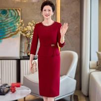 2026 Spring Wedding Stylish Mother-In-Law Dress: High-End Formal Fashion for Middle-Aged Women M brown