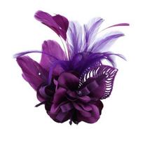 Sagės ženklelis Elegantiškas drabužių derinimas Atsparus nusidėvėjimui rankų darbo audiniai Plunksnos sagės šaliko dekoravimas violetinė