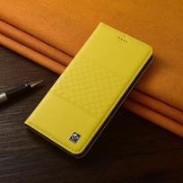 Natūralios Nappa odos telefono dėklas, skirtas Motorola Moto G13 G23 G53 G73 G22 G32 G42 G52 G62 G72 G82, atverčiamas piniginės dėklas Moto G13 citrina