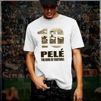 Futbolo marškinėlis S-3XL, Pelé Brazilijos Retro Futbolo Legenda, Pasaulio taurė, Brazilija S