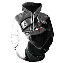 Rudens ir žiemos Tėvų suaugusiųjų drabužiai Hoodies Japoniško stiliaus NARUTO Animacinių filmukų Anime Spausdinimas vyriški moteriški Užtrauktuku Hoodies S juoda