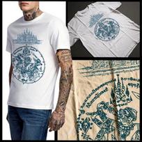 Muay Thai T-Shirt Thailand Sacred Yantra Tattoo Small To 3XL Thai Box, cotton 4XL