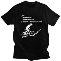 Individualūs vyriški kalnų dviračių marškinėliai Grynos medvilnės T marškinėliai MTB Dviratininkas Važiuoja Marškinėliai Madingi Marškinėliai Drabužiai - Vyriški S... S įvairiaspalvis