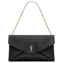 Saint Laurent Cassandre XXL vokelio tipo rankinė ant grandinėlės iš avies odos Nero Moteriškos pečių rankinės Juoda 841702-AACYT-1000 Basic Set (Bag+Dust Bag)