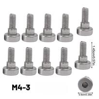 M4 304 Stainless Steel Internal Hexagon Sockets Cap Head Roller Bearing Shoulder Screw Stuff Plug Screws Allen Bolts Wholesale 10PCS