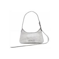 Acne Studios Platt Serijos Magnetinis Mygtukas Logotipo Lopas Odinė Parduotuvės Rankinė Per Petį Moteriškos Rankinės Baltas A10351-100 Basic Set (Bag+Dust Bag)