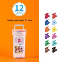 Deli Triangular Barrel Marker Pens - 12, 24, 36, 48, 60, or 80 Colors for Drawing
