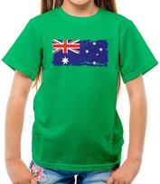 Australijos Grunge Vėliava - Vaikų Marškinėliai - Australijos Vėliavos Kanbera Oz 100