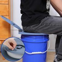 Bucket Toilet Seat with Lid Random Color Cover Loo Camping for Fishing Boat Hiking