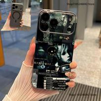 S-Silent Hill F Horro Hinako For iPhone 17,16,15,14,13,12,11,Pro,Max,Plus Transparent gray Phone Case Magnetic Wireless Charging iPhone17pro