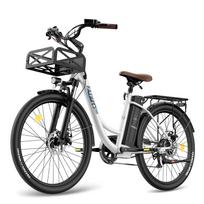 Elektrinis dviratis FAFREES F26 Ilgalaikis 26  250W Variklis Elektrinis Dviratis Suaugusiems Didžiausias Greitis 25Km/h 36V 25AH Nuvažiuojamas Atstumas 200Km Keliamoji Galia 150KG 36V 25AH balta