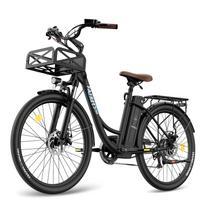 Elektrinis dviratis FAFREES F26 Ilgalaikis 26  250W Variklis Elektrinis Dviratis Suaugusiems Didžiausias Greitis 25Km/h 36V 25AH Nuvažiuojamas Atstumas 200Km Keliamoji Galia 150KG 36V 25AH juoda