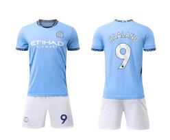 24-25 Man C Home No. 9 Club Football Suit Set Children'S Adult Jersey Size 14-3Xl 14 yards/90
