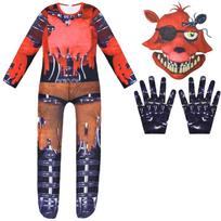 Baisus Helovino kostiumas vaikams Five Nights at Freddy's Kombinezonas Cosplay Naktinis košmaras BonnieD Vilkas Anime Kalėdinė dovana berniukams 120(5-6Years)