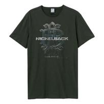 Amplified Unisex Adult Dark Horse Nickelback T-Shirt S juoda