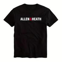 Allen Heath Logo T-Shirt for Men Women Black with White Red Brand Print Soft Crew Neck Casual Tee Music Producer Gift 4XL