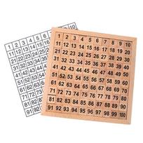 Montessori edukaciniai žaislai Medinis 100 skaitmenų stalas Matematika Aritmetika Skaičiavimas Mokyklinio amžiaus vaikų mokymosi žaislai Mokymo priemonės
