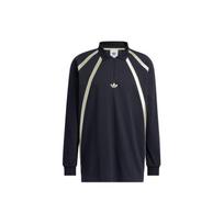 Adidas Vyriški ilgomis rankovėmis regbio polo marškinėliai Classic Black Regular Fit Azijos dydis Atsitiktinio stiliaus viršus IR6377 M