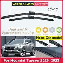 Priekinio stiklo valytuvų šluostės Hyundai Tucson 2020 2021 2022 2023 Priekinio stiklo valymo lango Automobilio lietaus šepetėliai Automobilio priedai 26 +16 Front 2pcs black