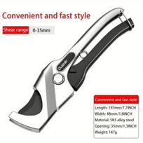0-35mm/42mm/51mm/75mm Heavy Duty Pipe Cutter with SK5 Steel Blade, Quick Cutting Tool for PPR PVC Aluminum Plastic Water Tube and Metal Pipe Cutting