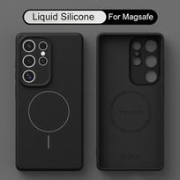 S25 Ultra Case Magnetic For Magsafe Liquid Silicone Soft Phone Cover For Samsung Galaxy S26 Ultra S25 S24 S23 S22 Plus Capa For Samsung S26 juoda