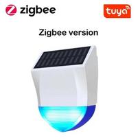 Tuya Smart For Zigbee/Wifi Siren Alarm Waterproof Outdoor With Solar And USB Power Supply Optional 95dB Remote Control