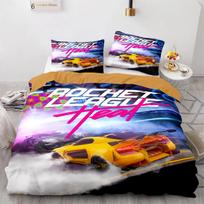 Rocket League Bedding Set Bedspread Single Twin Full Queen King Size Automotive Rocket League Bed Set Children's Bedroom Duvet cover 70x133cm 2pcs