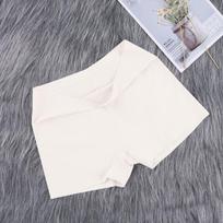 Lady Summer Silk Seamless Anti-showing Fitness Flat Bottom Panties M balta