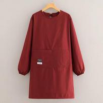 Long Sleeve Anti-Splash Work Apron datulių raudona spalva