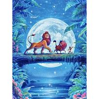Disney 5D PASIDARYK pats deimantinė tapyba Hakuna Matata Iliustracija Iš Liūto Karaliaus Siuvinėjimo Mozaika Kryželiu Siuvinėjimas Namų Dekoras Dovana Rankdarbis Round 30x40cm blue